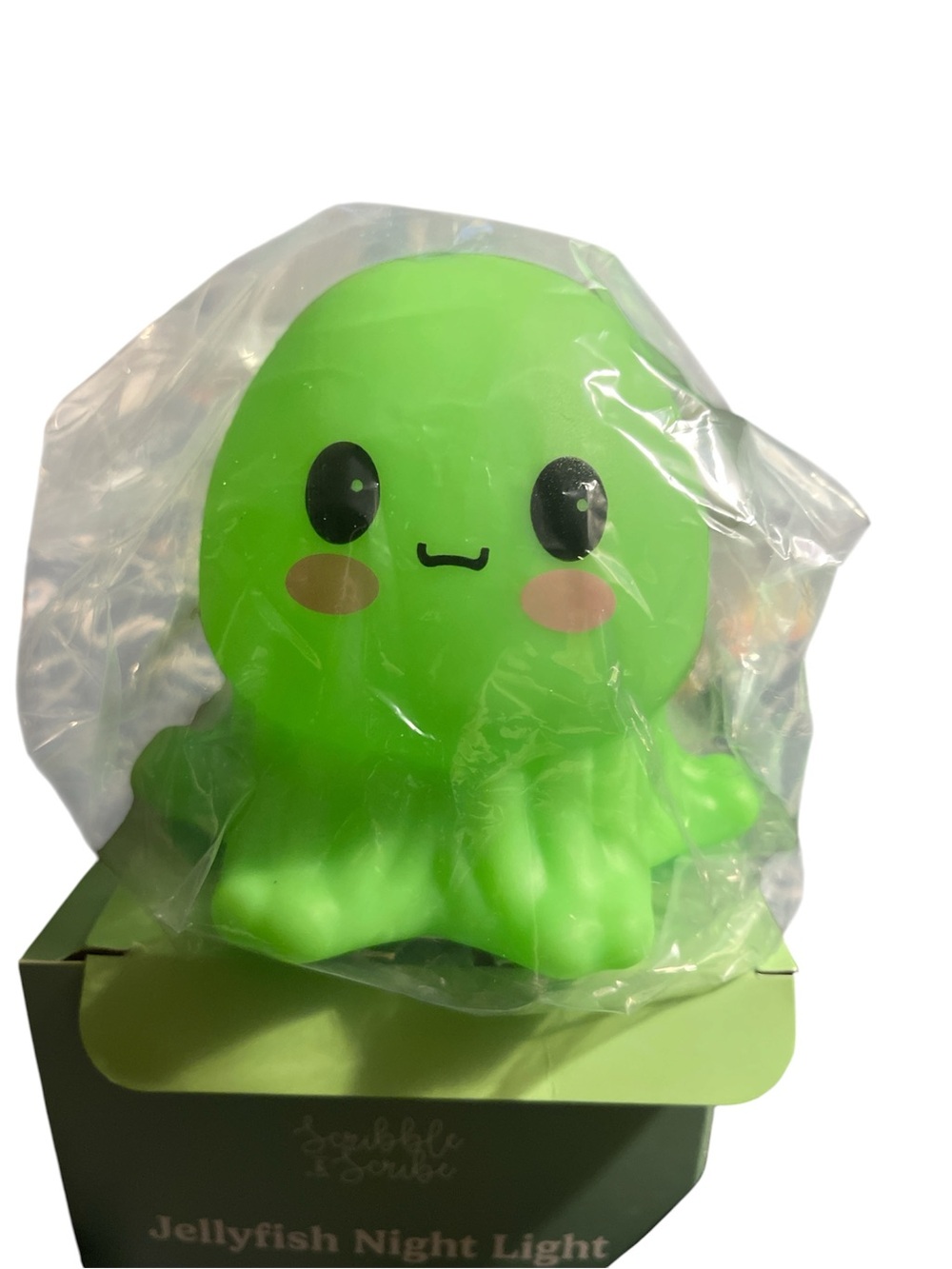 Silicone Green Jellyfish Night Light - Kids Stuffed Animal